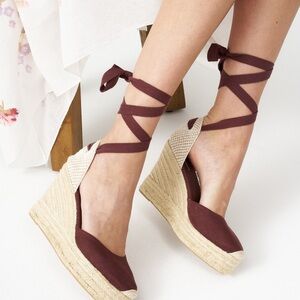 Soludos The Marseille Platform Wedge Espadrille in Castano Brown
